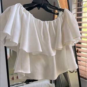 Rachel Roy white top size S can fit Medium too